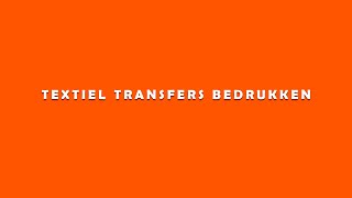 Textiel transfers bedrukken [upl. by Aliuqet659]