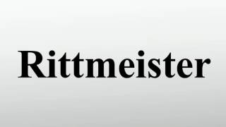 Rittmeister [upl. by Nomit]