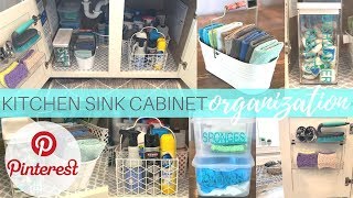 Under the Kitchen Sink Cabinet Organization  How to Organize  Decluttering  Clean With me [upl. by Ille]