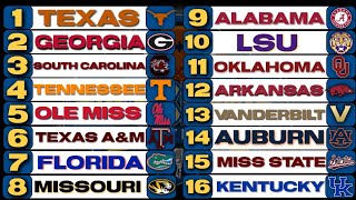 Championship Weekend SEC Power Rankings Texas is ELITE [upl. by Rehttam]