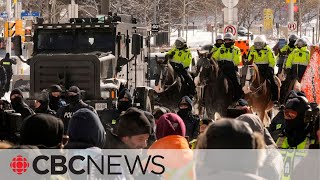 Police confront convoy protesters in Ottawa as more arrests made  CBC News special [upl. by Adel]