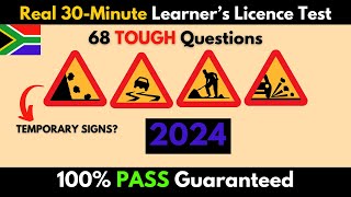 FULL 68 Question Learners License Test 2024 Real Test Tough Questions [upl. by Tien]