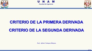 Criterio de la Primera Derivada y Criterio de la Segunda Derivada [upl. by Lladnyk]