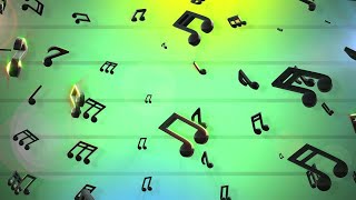 Music Notes Background loop  Green Screen Motion Graphics Animated Background Copyright Free [upl. by Caralie]