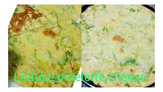 Lettuce Omelette cheese very delicious asmrfoodomeletterecipe [upl. by Ihtraa]