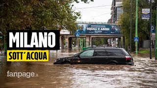 Nubifragio a Milano ed esonda il fiume Seveso i cittadini quotChi ci governa ha altre prioritàquot [upl. by Manvell]