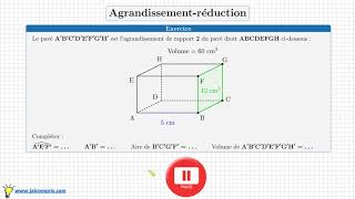 Cours ♦ Agrandissement réduction • Effet sur les angles aires volumes ♦ Quatrième Troisième [upl. by Yllor]