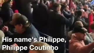 Brilliant Philippe Coutinho chant from the Aston Villa fans [upl. by Willumsen]