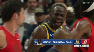 Draymond Green gets technical foul in the first game of the season  NBA on ESPN [upl. by Inek]