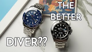 ROLEX SUBMARINER VS OMEGA SEAMASTER DIVER 300M [upl. by Mufi]