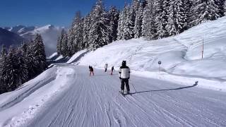 AT  SaalbachHinterglemm  Ski ride from Bründlkopf to Saalbach [upl. by Derfnam226]