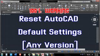 How to reset AutoCAD default Settings in Hindi  AutoCAD 20162021 2020 [upl. by Aivon]