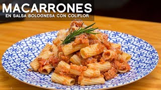 MACARRONES ENSALSA BOLOGNESA CON COLIFLOR  COMIDA PERUANA  RECETA DE ACOMERPE [upl. by Lyrred]