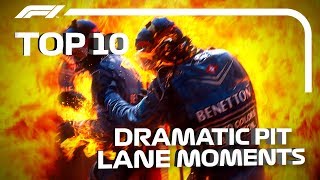 Top 10 Moments of Pit Lane Drama [upl. by Resee]