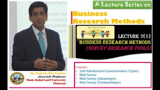 Lecture 71 Business Research Methods Survey Research Tools [upl. by Ambrogio]