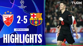 HIGHLIGHTS  Estrella Roja vs Barcelona  UEFA Champions League 2425  TUDN [upl. by Thorpe183]