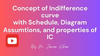 Indifference Curve with Schedule Diagram and Explanation  Lec 4  Consumer Behaviors  Economics [upl. by Cass]