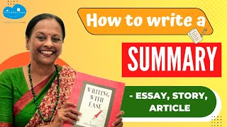 How to write a summary  essay story article  10 requirements to summarise  Writing with Ease [upl. by Rimma94]