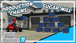 FS22 How To Use Production Chains  Sugar Mill  Farming Simulator 22 [upl. by Anyaj375]