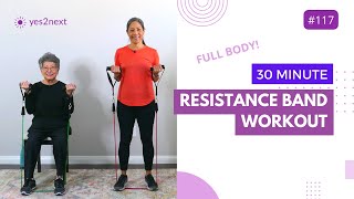 30 MIN RESISTANCE BAND WORKOUT for Beginners Seniors  Elastic Exercise Band Workout [upl. by Anuhsal]