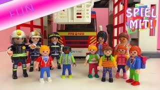 Playmobil film deutsch Feuerwehr  Die Kita macht einen Ausflug zur Feuerwehrstation [upl. by Jeminah]