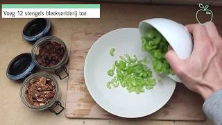 Foodvideo Selderij kerrie salade [upl. by Asiruam]