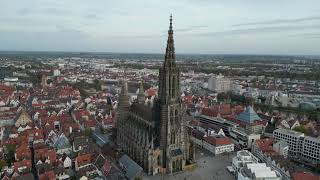 Ulmer Münster  The tallest church building in the world  4K Drone [upl. by Alitta]