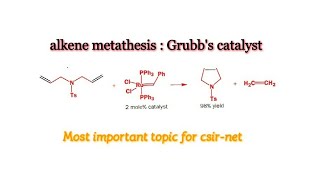 Alkene metathesis  Grubbs catalyst [upl. by Aniraz]