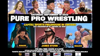 Pure Pro Wrestling Saturday Night in Owosso [upl. by Sihun]