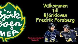 WELCOME TO BJÖRKLÖVEN  FREDRIK FORSBERG  HIGHLIGHTS [upl. by Phira]