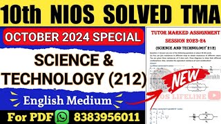 Nios Science TMA Solved 202324 Class 10  Nios Science and Technology TMA Answer 2024  Science TMA [upl. by Felske]