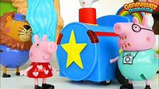 Peppa Pig Toy Zoo Animal Video de aprendizaje para niños [upl. by Aninay]