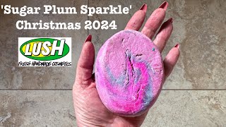 Lush Cosmetics Sugar Plum Sparkle Tub Demo and rsting [upl. by Craner]