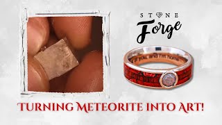 Crafting a Faceted Meteorite Ring Unique Materials in Unconventional Ways [upl. by Fugere]