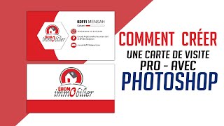 COMMENT CREER UNE CARTE DE VISITE PROFESSIONNEL AVEC PHOTOSHOP CC 2021 [upl. by Yentterb]