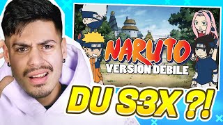 Je RÉAGIS à NARUTO VERSION DÉBILE 12 ET 3  du chef otaku [upl. by Bailie]