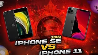 Iphone se 2020 vs iphone 11 pubg test  1v1 tdm room test FAREBI YT [upl. by Gladis]