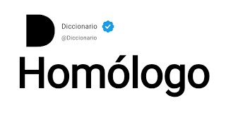 Homólogo Significado En Español [upl. by Benny]