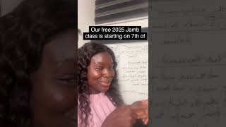 Our free jamb class is starting on Monday📌 send us a dm to join✅ jamb jamb2025 jambi jambo [upl. by Anika]