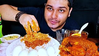 SPICY WHOLE CHICKEN CURRY EATING WITH BASMATI RICE AND BOILED EGGS  EATING SHOW  INDIAN MUKBANG [upl. by Jane]