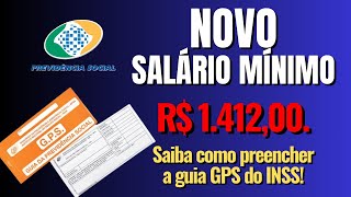 NOVO SALÁRIO MÍNIMO 2024  Saiba como preencher a guia da previdência social do INSS [upl. by Inus]