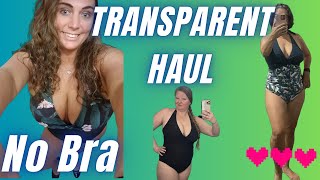 4K Transparent swim wear Try On Haul [upl. by Nnyleuqcaj217]