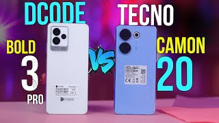 Dcode Bold 3 Pro Vs Tecno Camon 20  Speed Test amp Camera Test Detailed Comparison 🔥HindiUrdu [upl. by Domineca897]