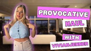 4K Provocative Try On Haul  Get Ready With Vivian 2024 [upl. by Laaspere]