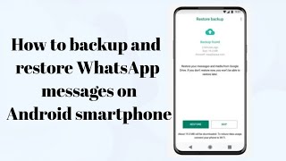 How to backup and restore WhatsApp messages on Android smartphone settingsbd whatsapp [upl. by Pulchia]