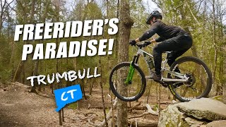 Freerider’s paradise right here in Connecticut – MTB Trumbull – Just Ride Ep 28 [upl. by Bogey]