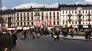 Kolorowa Warszawa  3 maja 1939 Plac Piłsudskiego [upl. by Aneehs]