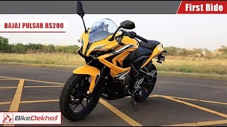 Bajaj Pulsar RS 200  First Ride  BikeDekho [upl. by Junina70]