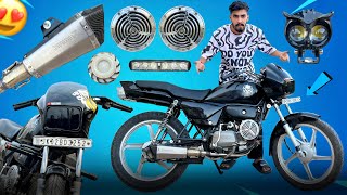 Splendor Full Modified Cost  Exhaust Roots Horn Owl Light  Yogesh 01 [upl. by Okuy422]