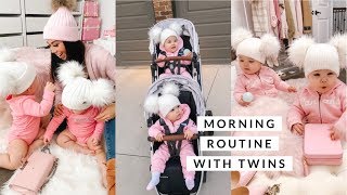 MORNING ROUTINE WITH 1 YEAR OLD TWINS💕 [upl. by Omarr759]